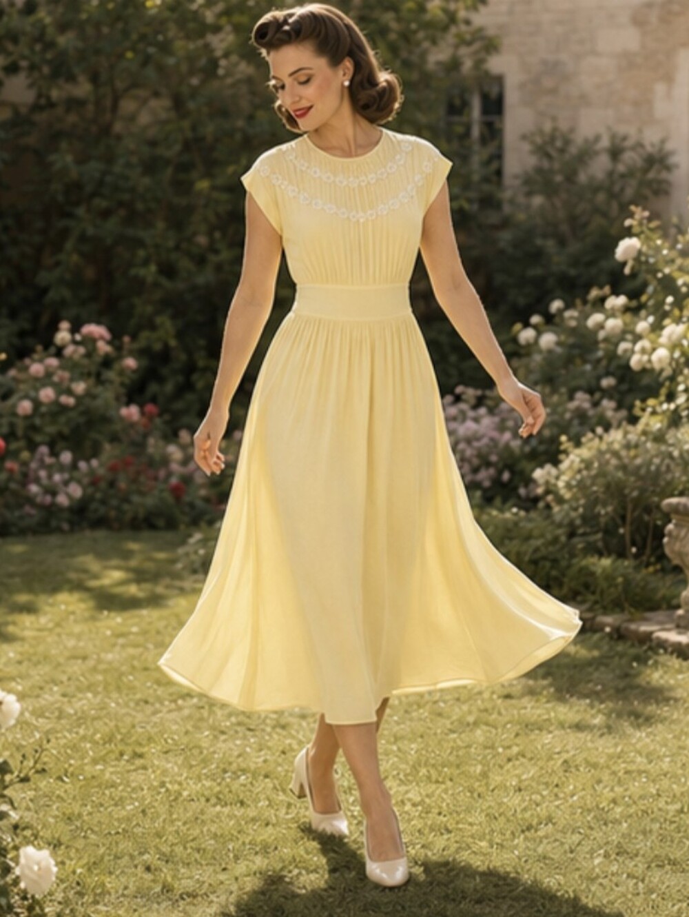Vintage Yellow Dress